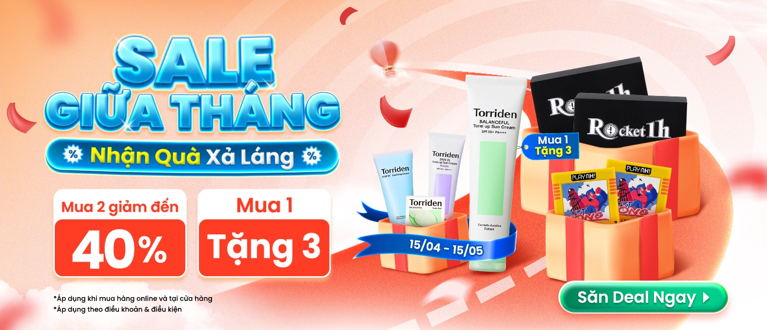 Combo ưu đãi giữa tháng 4