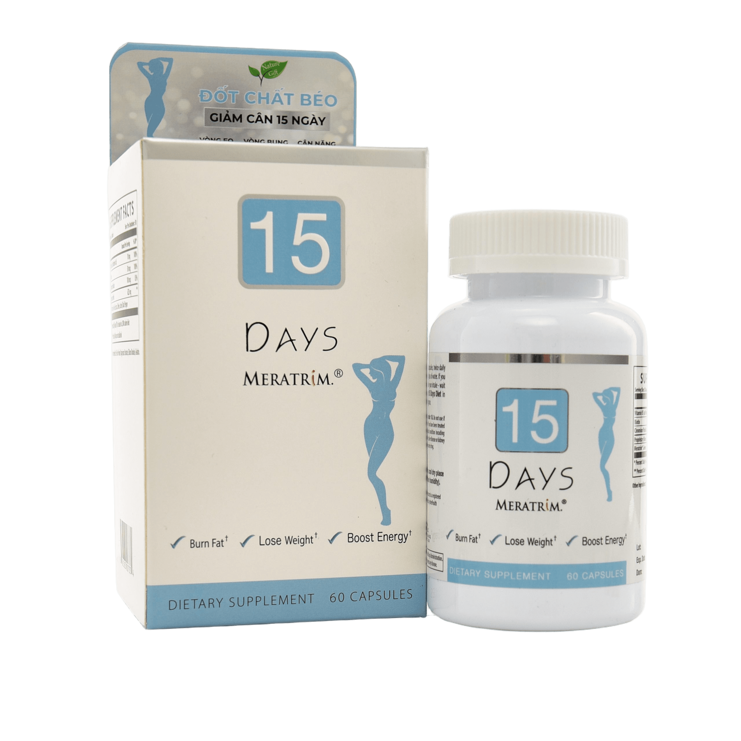 Viên uống hỗ trợ giảm cân 15 Days Meratrim Nature Gift (Hộp 60 viên)